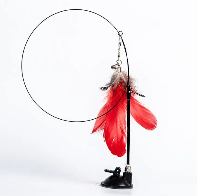Suction Cup Cat Wand Toy