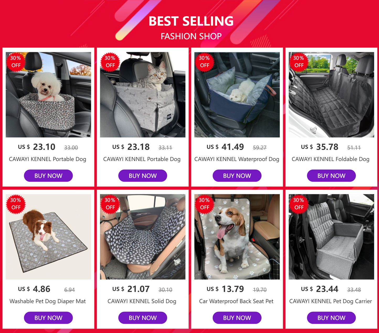 Dog Car Trunk Seat Cover