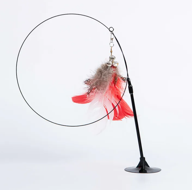 Suction Cup Cat Wand Toy